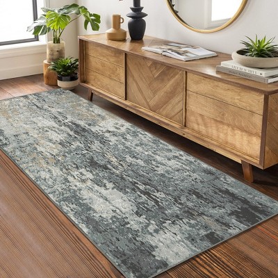 Modern Abstract Area Rugs for Living Room Washable Boho Rug