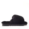 EZ Feet Women's Genuine Shearling X-Band Fuzzy Slide Slipper - image 2 of 4