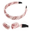 Unique Bargains Women's Fashion Elegant Pleated Headband 6.10"x5.12" Pink 1 Pc - 2 of 4