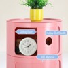 Haitral 4 Drawer Barrel Nightstand Dark Pink - 3 of 4