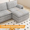 108" Modular Sectional Couch with Ottoman,Chenille L Shaped Modular Sofa Deep Seat - 4 of 4