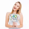 Big Dot of Happiness 40th Birthday - Cheerful Happy Birthday - Colorful Fortieth Birthday Party Photo Booth Props Kit - 20 Count - 3 of 4