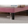 Bed Frames, Velvet Upholstered Bed Frame with Vertical Channel Tufted & Sturdy Wood Slats, Strong Wooden Slats/Platform Bed Frame Easy Assembly - 2 of 4
