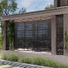 PexFix 72 in. x 47 in. Outdoor Privacy Rectangle Screen Galvanized Steel Panel Divider in Black - 2 of 4