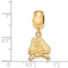 Black Bow Jewelry 14k Yellow Gold Plated Sterling Silver East Carolina Pirates NCAA Bead Charm - 3 of 4