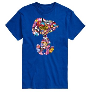 Men's - Peanuts - Snoopy Silhouette Pattern Short Sleeve Graphic T-Shirt - 1 of 4
