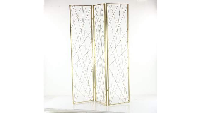 Glam Metal Geometric Room Divider Screen Gold - Olivia &#38; May, 2 of 27, play video
