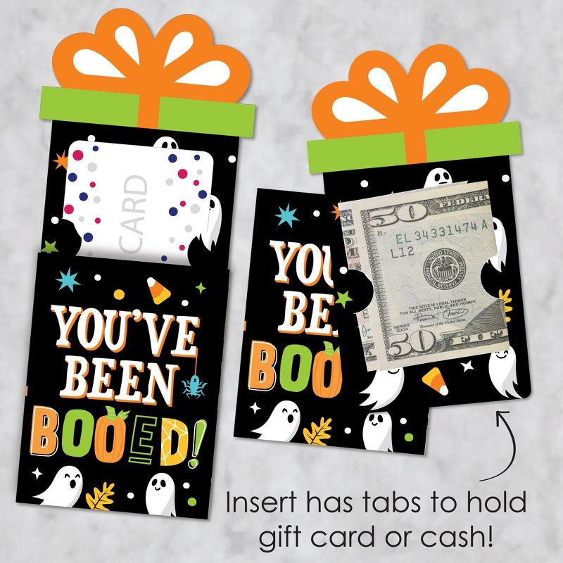 Big Dot of Happiness You've Been Booed - Ghost Halloween Party Money and Gift Card Sleeves - Nifty Gifty Card Holders - Set of 8, 3 of 9