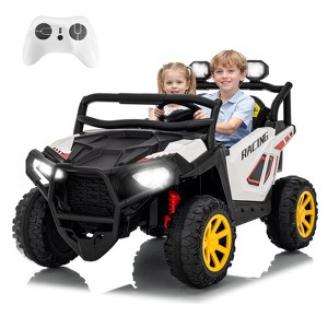 24V 2 Seater Ride On Car for Big Kids, Electric UTV Car with Remote Control, 4-Wheeler Suspension, Soft Start, 3 Speeds, Led Lights - 1 of 4