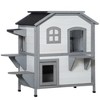 Ridstar Outdoor Double-Layer Cat House with Escape Door-White - 4 of 4