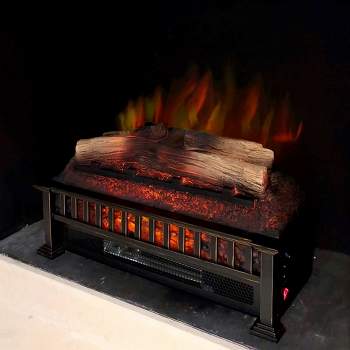 Country Living Electric Log Set | 1,000 Sq Ft Heater - Faux Logs Insert with Infrared Flames