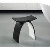 ALFI Black Matte Arched Solid Surface Resin Bathroom / Shower Stool - 3 of 4