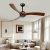 YUHAO Indoor 6-speed Modern and Farmhouse Soil Wood Ceiling Fan without Light and Remote Control - 3 of 4