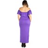 Plus Size Ruffle Off The Shoulder Maxi Dress - 24seven Comfort Apparel™ - 3 of 4