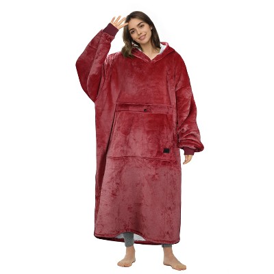 Catalonia Woman Man Full Body Blanket Hoodied Oversized Sweatshirt, Warm Fuzzy Wearable Fleece Flannel Blanket, Cozy Gift for Wife Women