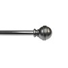 Versailles Scencillo Circa Steel Heavy Duty Curtain Rod Set for Windows Antique Silver - 3 of 4