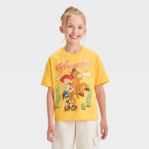 Girls Jessie Toy Story Short Sleeve Graphic T shirt Yellow Target