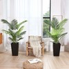 Dr Planzen 2-Pack Artificial Areca Palm Trees - 43" & 56" Tall UV-Resistant Faux Plants - For Indoor & Outdoor Home & Office Decor - 2 of 4