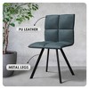LeisureMod Wesley Modern Vegan Leather Dining Chair with Black Metal Legs - Durable and Easy to Clean, Perfect for Dining Rooms - 4 of 4