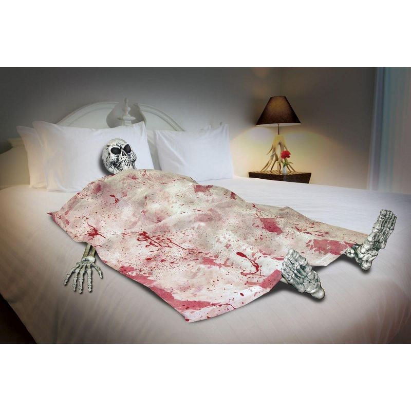 Bloody Death Bed Skeleton Halloween Party Decoration, 1 of 2