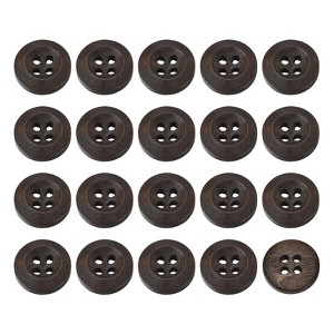 Unique Bargains Wooded Sewing DIY Craft Clothing Sewing Round Buttons 50 Pcs - 1 of 4