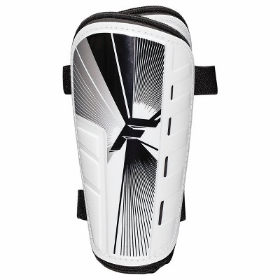 Athletic Works Soccer Stirrup Shin Guard, White/Black