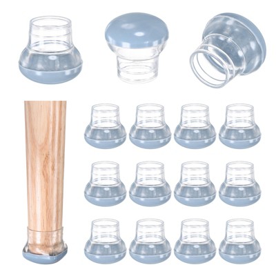 Unique Bargains Silicone Round Chair Leg Caps Floor Protectors 24 Pcs