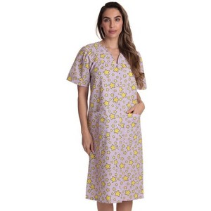 Dreamcrest Short Sleeve Seersucker Duster Housecoat Women Sleepwear - 1 of 3