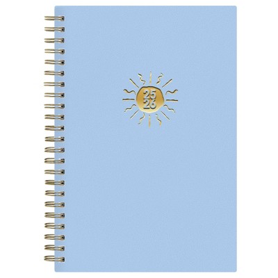 Blue Sky Brook Gossen Planner Faux Leather Lgb 5"X8" Weekly/Monthly Wirebound (12 Month) Light Blue July 2025 To June 2026