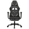 vidaXL Gaming Chair with Footrest, Black and Camouflage, Faux Leather - 3 of 4