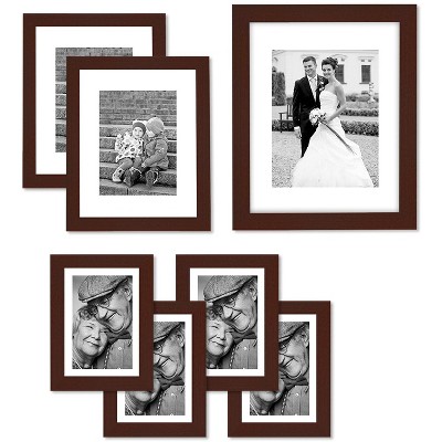 Americanflat Picture Frame Set of 7 Pieces with shatter-resistant glass - Available in a variety of sizes and styles