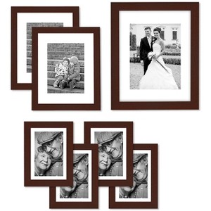 Americanflat Picture Frame Set of 7 Pieces with shatter-resistant glass - Available in a variety of sizes and styles - 1 of 4