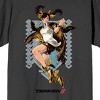 Tekken 8 Ling Xiaoyu Men's Charcoal Crew Neck Short Sleeve T-shirt - 2 of 3