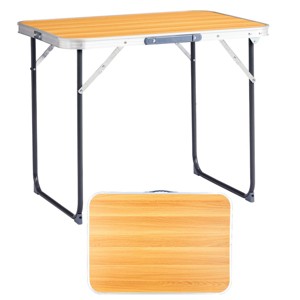 SEVOBAL Portable Folding Camping Table Outdoor Waterproof Adjustable Height Table Aluminum Lightweight Suitcase BBQ Beach, Yellow, 72.5"*52.5"*7" - 1 of 4