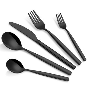 30 Piece Flatware Set Stainless Steel Silverware Set for 6, Include Cutter Fork Spoon Dishwasher Usable Mirror Polished Cutlery Set for Restaurant - 1 of 4