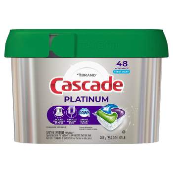 Cascade Platinum ActionPacs Dishwasher Detergents - Fresh Scent - 48ct