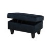 AndMakers 28.5 in. W Flannel Polyester Blend Rectangle Ottoman with Storage - 4 of 4