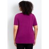 Avenue Women's Plus Size Cowl Neck Short Sleeve Top - 3 of 4