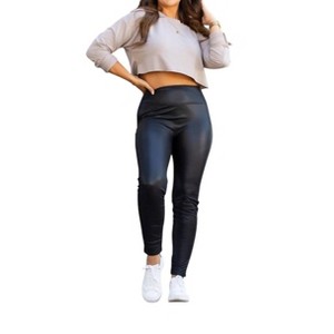 Women's Farrah High-Waisted Faux Leather Leggings - Julia Rose - 1 of 4
