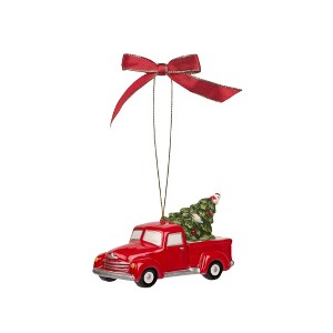 Spode Christmas Tree Bringing Home The Tree Ornament 4 Inch - 1 of 4