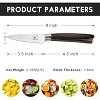 imarku Paring Knives, 3.5 Inch Small Kitchen Knife - Japanese SUS440A Stainless Steel Fruit Knife, Ergonomic Pakkawood Handle, Ultra Sharp Knife - 4 of 4