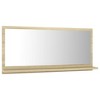 vidaXL Bathroom Mirror Sonoma Oak 31.5"x4.1"x14.6" Engineered Wood - 3 of 4