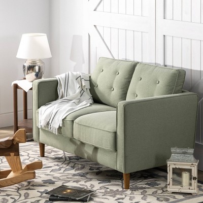 Green two seater online sofa