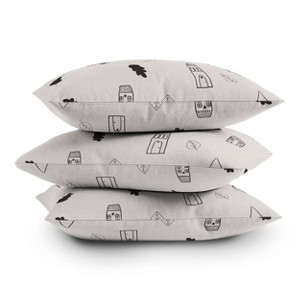 Deny Designs Menina Lisboa Little Scandinavian Houses Indoor Throw Pillow - 1 of 3
