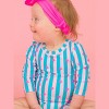 RuffleButts Baby/Toddler Girls UPF50+ Long Sleeve One Piece Rash Guard - 3 of 4