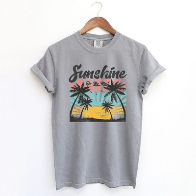 Simply Sage Market Women's Sunshine On My Mind Short Sleeve Garment Dyed Tee