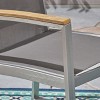 GDFStudio Aubrey Outdoor Aluminum Dining Chairs with Faux Wood Accents - 4 of 4