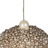 Northlight Glittered Beads Christmas Ball Ornament - 4" - Gold - 3 of 4