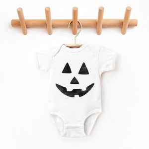 The Juniper Shop Watercolor Jack-O-Lantern Face Baby Bodysuit - 1 of 3