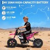 24V 350W Electric Dirt Bike for Teens, 12" Fat Tire Off-Road Motorcycle w/Hydraulic Brakes, 35-Mile Range, Powered Riding On Bike for Boys Girls 6-12 - 2 of 4
